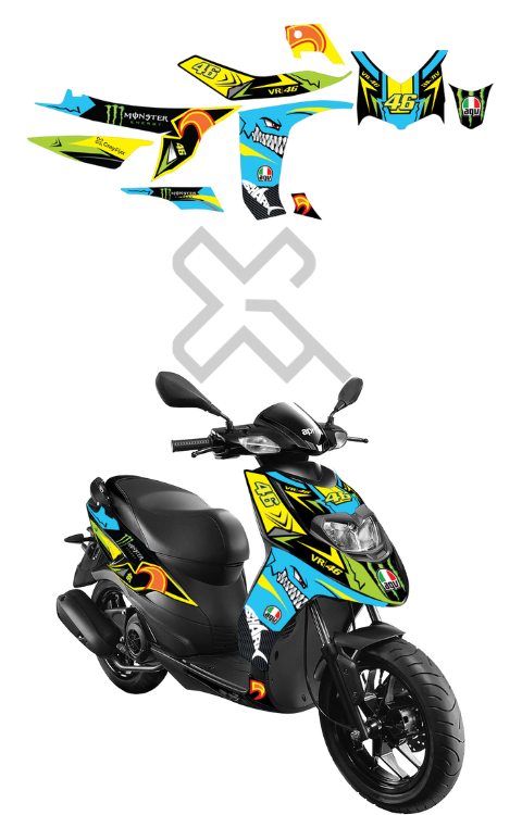 Aprilia SR150 Full Body Sticker | Aprilia 125 Full Body Wrap
